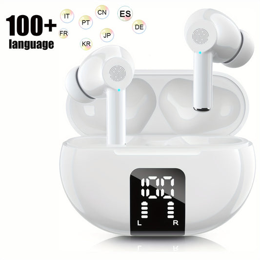 New Translator Earbuds 144 Language Real Time 2-Way Translation Earbuds, Portable Translation Headset With APP For Music And Calling