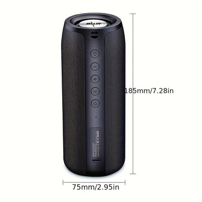 Altavoces inalámbricos Zealot S51 PLUS de 10 W, altavoz subwoofer portátil para exteriores, emparejamiento dual, batería de 3600 mAh, 10 horas de reproducción estéreo, graves potentes.