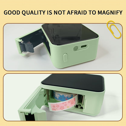 BT Label Maker Printers with Ribbon, P15 Mini Thermal Label Maker for Organization, Portable Desktop Label Printer, Sticker Printer