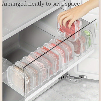 Storage Boxes Set of 5, Stackable Clear Food Storage Container with Lid, Portable Leakproof Sealed Box, for Meat, Fruits and Vegetables, Kitchen Organizers and Storage