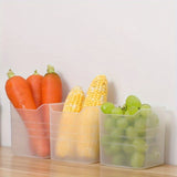 Bacs de rangement 3 pièces en PP transparents pour réfrigérateur, réutilisable et durable pour fruits, légumes, œufs et viande.