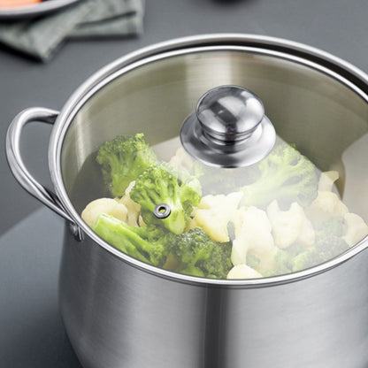 Stainless steel raised soup pot, electromagnetic cooker, universal gas cooker