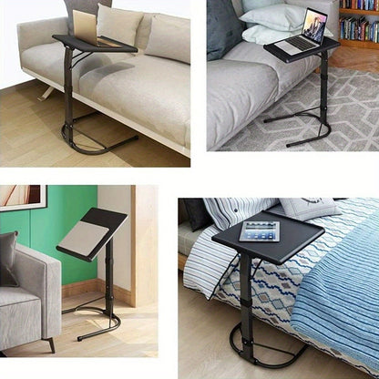 Folding computer side table, height adjustable, easy to store and carry, maximum load: 20KG