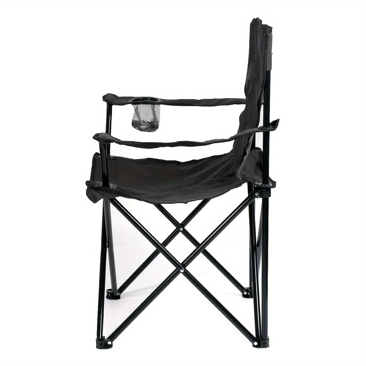 2pcs Camping Chairs, Portable, Outdoor with Drink Holder for Beach, BBQ, Fishing, Camping