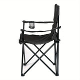 Chaises de Camping 2 pièces, Portable, d'extérieur avec porte-boissons pour plage, barbecue, pêche, Camping