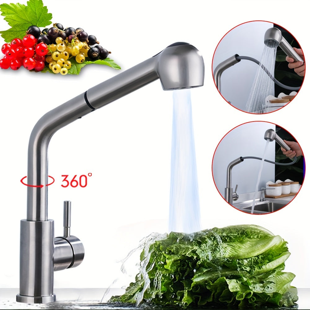 Kitchen Faucet With Extendable Shower 360° Rotating Sink Faucet Bathroom Faucet Washbasin Faucet For Bathroom