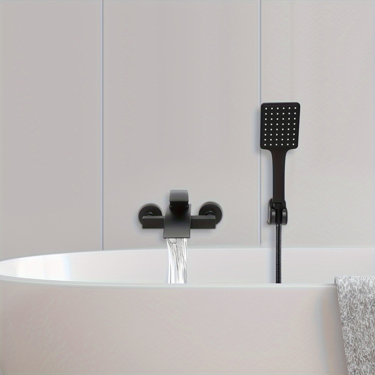 Shower Set Rain Shower Bath Faucet With Hand Shower And Faucet Shower Wall Mounted Shower Faucet Black Mixer Shower