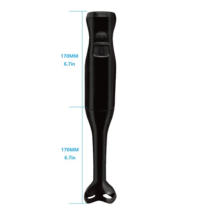 Electric Immersion Hand Blender (Black) for Purees, Smoothies, Shakes, Ivory, Soups, Sauces, Baby Food.