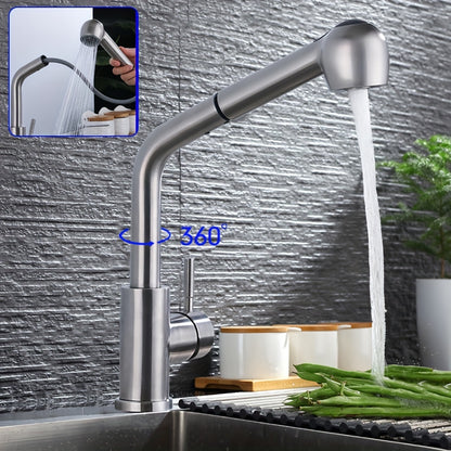 Kitchen Faucet With Extendable Shower 360° Rotating Sink Faucet Bathroom Faucet Washbasin Faucet For Bathroom