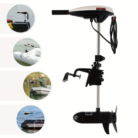 660W Speed&Tilting Angle Adjustable Electric Outboard Motor 66lbs Thrust Electric Outboard Trolling Motor 1420R/min Marine Boat Engine w/Telescopic Control Handle