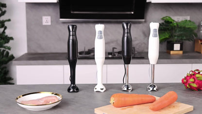 Electric Immersion Hand Blender (Black) for Purees, Smoothies, Shakes, Ivory, Soups, Sauces, Baby Food.