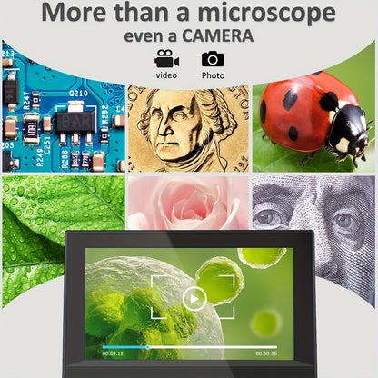 4.3" LCD Digital Microscope 1000X, Coin Microscope, 1080P USB Coin Magnifier for Error Coins with 8 Adjustable LED Lights, PC View