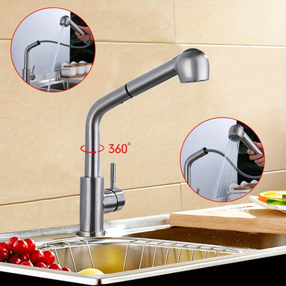 Kitchen Faucet With Extendable Shower 360° Rotating Sink Faucet Bathroom Faucet Washbasin Faucet For Bathroom