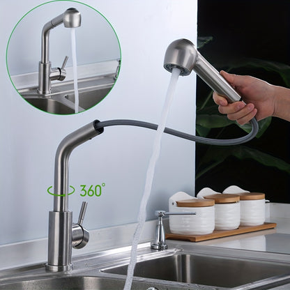 Kitchen Faucet With Extendable Shower 360° Rotating Sink Faucet Bathroom Faucet Washbasin Faucet For Bathroom