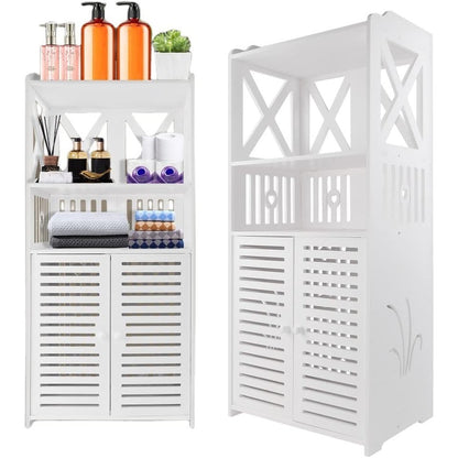 PVC bathroom cabinet with 1 door, storage furniture for bathroom, hallway, 90 x 40 x 25 cm