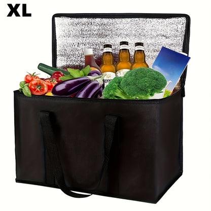 Large Insulated Cooler Bag: Reusable Grocery Tote, Soft Cooler Bag, Lightweight and Sturdy Zipper