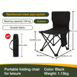 Folding Chair, Outdoor Chair, Camping Chair, Take-along Folding Chair for Camping, Fishing, Sketching