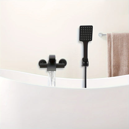 Shower Set Rain Shower Bath Faucet With Hand Shower And Faucet Shower Wall Mounted Shower Faucet Black Mixer Shower