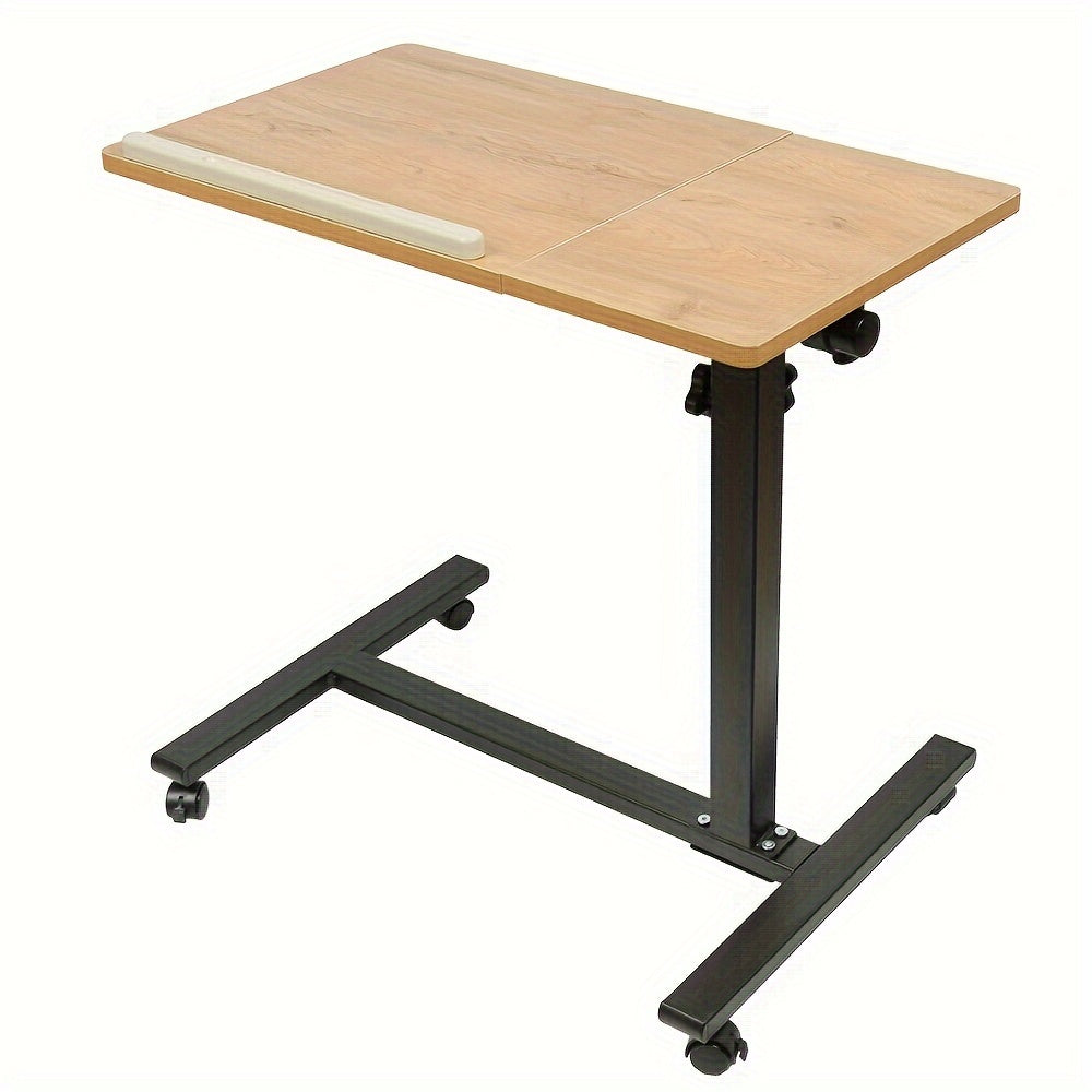 Laptop Desk, Height Adjustable Side Table (58-90) Tilt Table, Overbed Desk With 4 Casters For Home Office Computer Desk