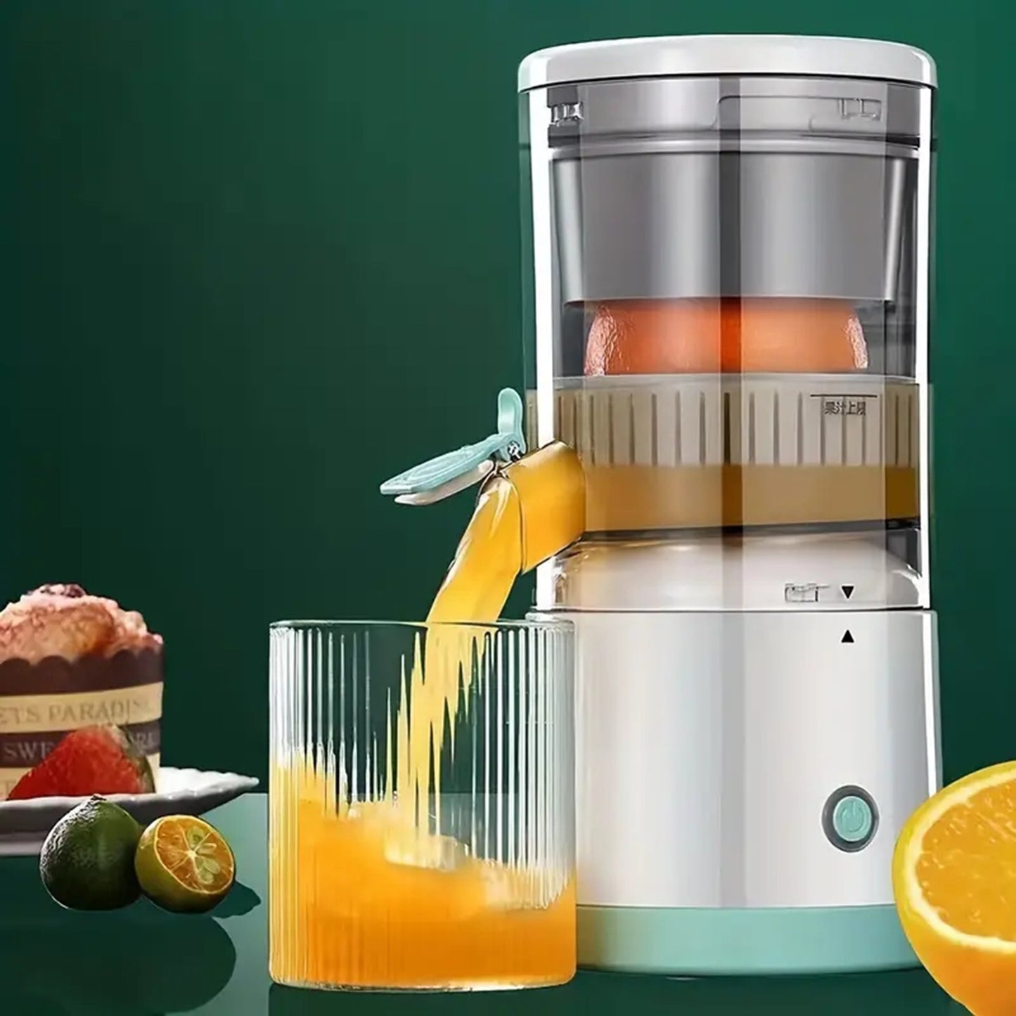 Exprimidor portátil con carga USB, mini extractor de jugo inalámbrico para jugo de fruta fresca.