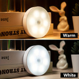 Human Sensing LED Night Light Hallway Wardrobe Bedroom Bedside Sensor Circular Light