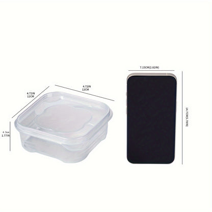 Boîtes de stockage lot de 5 pièces, récipient de stockage des aliments transparent empilable avec couvercle, boîte scellée portable et étanche, pour la viande, les fruits et légumes, organisateurs et stockage de cuisine