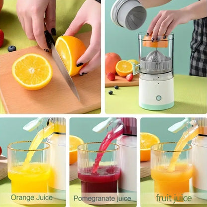 Presse-agrumes portable avec chargement USB, mini extracteur de jus sans fil pour jus de fruits frais.