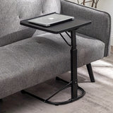 Table pour ordinateur portable, table réglable en hauteur, table de chevet, rangement pliable peu encombrant, adaptée à l'intérieur et à l'extérieur, noir