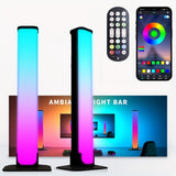 2 Pieces Smart LED Light Bars, RGB Night Light with Remote and App Control, Music Sync Backlight