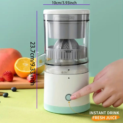 Exprimidor portátil con carga USB, mini extractor de jugo inalámbrico para jugo de fruta fresca.