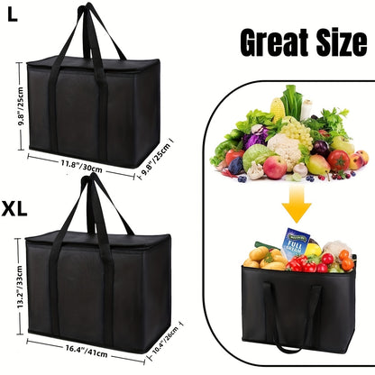 Large Insulated Cooler Bag: Reusable Grocery Tote, Soft Cooler Bag, Lightweight and Sturdy Zipper